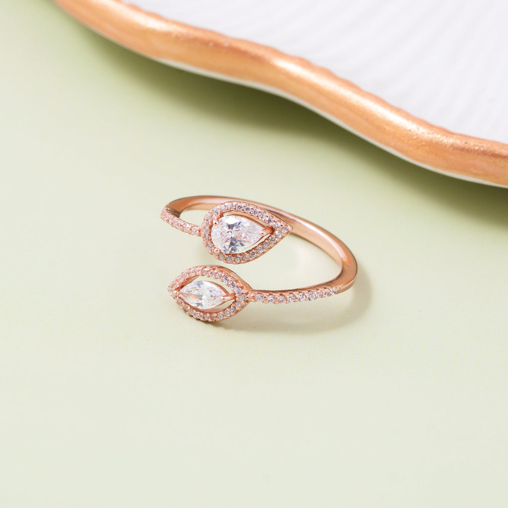 Twin Dew Rose Gold Ring