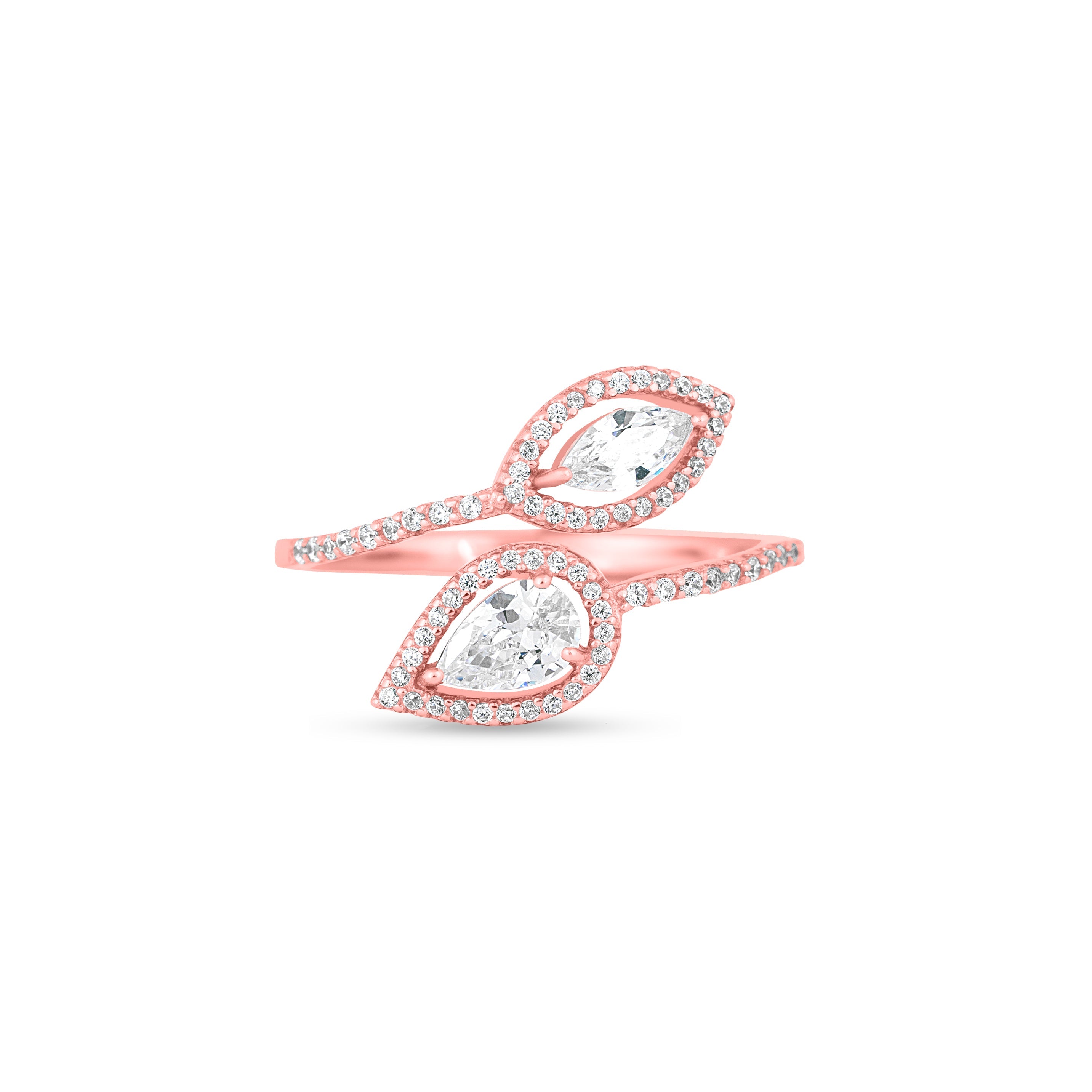 Twin Dew Rose Gold Ring