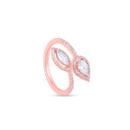 Twin Dew Rose Gold Ring