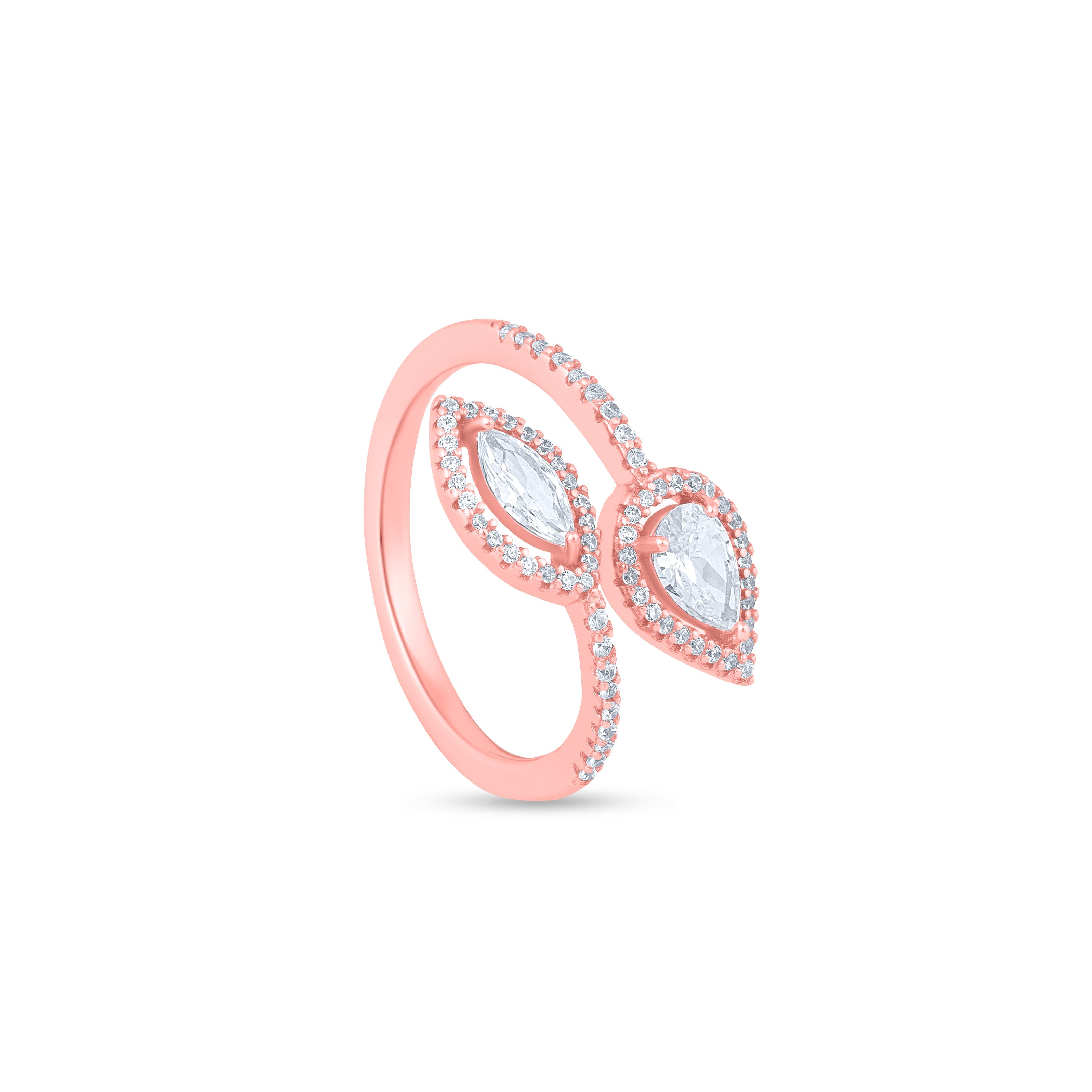 Twin Dew Rose Gold Ring